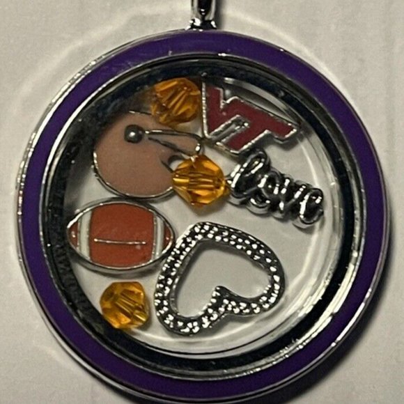 NCAA Jewelry Virginia Tech Hokies Football Team Memory Locket W 22